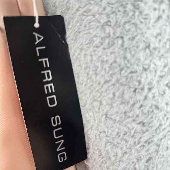 Alfred Sung Maxi Dress Gown Toasted Sugar Pink Sz 6R Satin Sleeveless V-Neck NWT - Picture 7 of 15